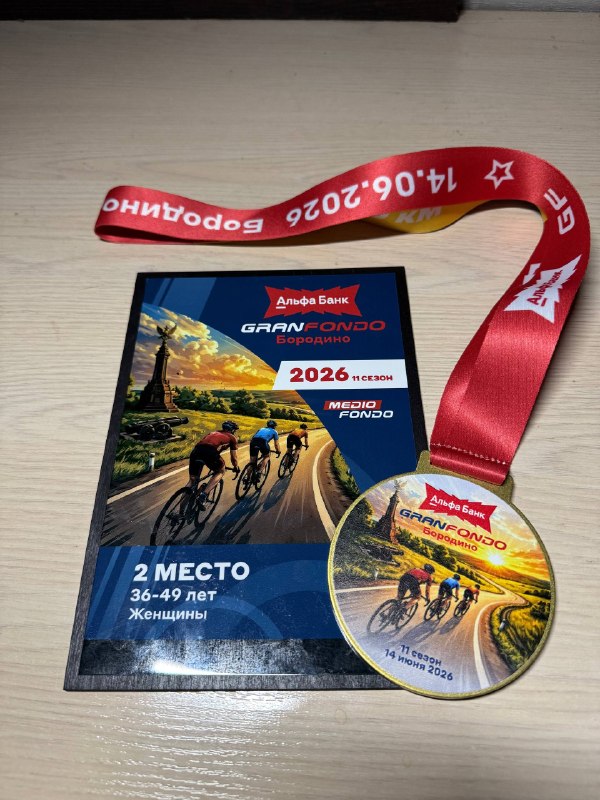 Дарья Пыркова на шоссейной GranFondo Бородино.