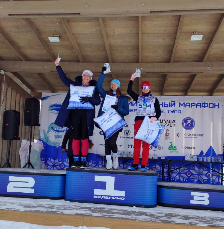 Веденинский классический марафон 10 км: 3 место в абсолюте по девочкам 🏆