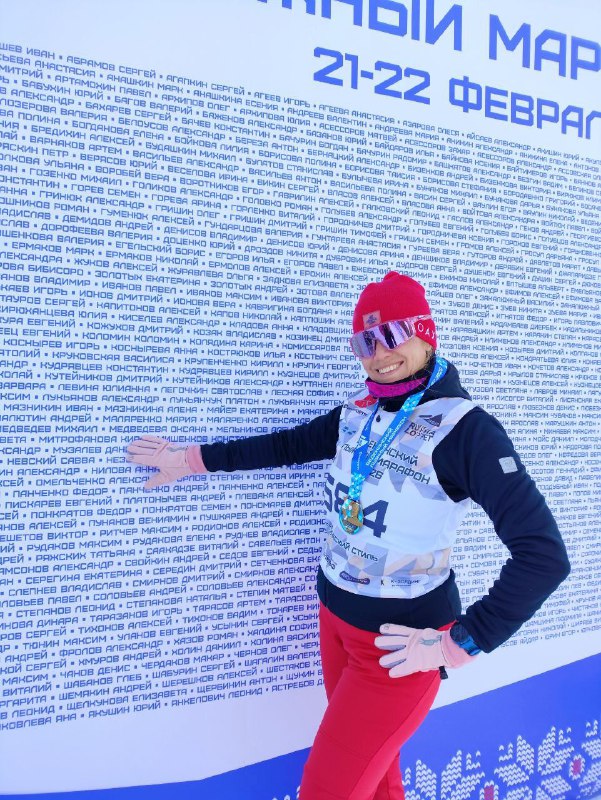 Веденинский классический марафон 10 км: 3 место в абсолюте по девочкам 🏆