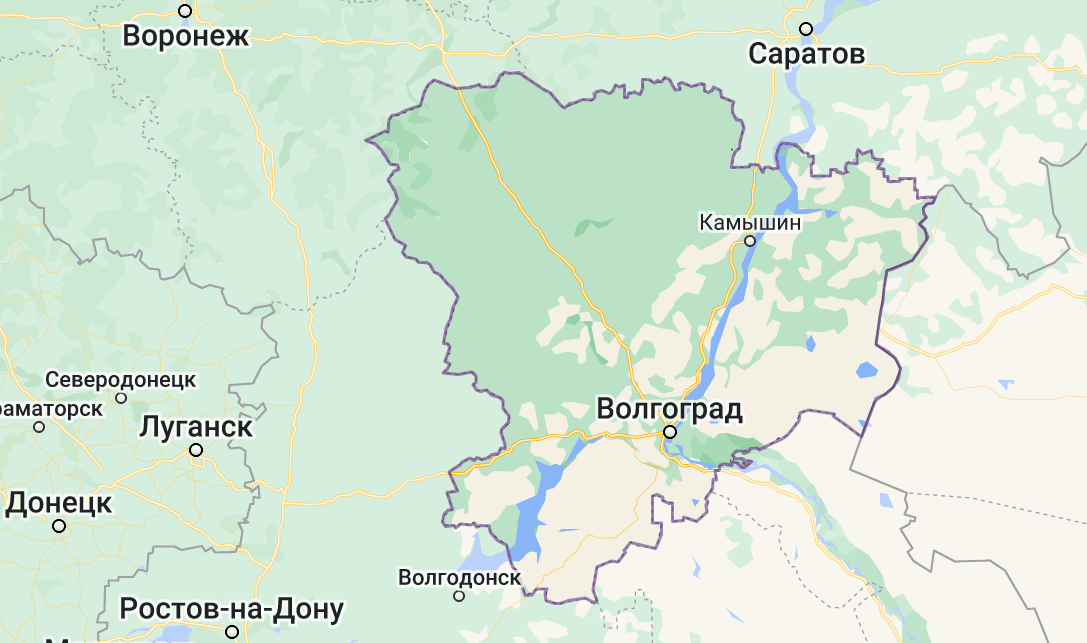 Карта Волгоградской области
