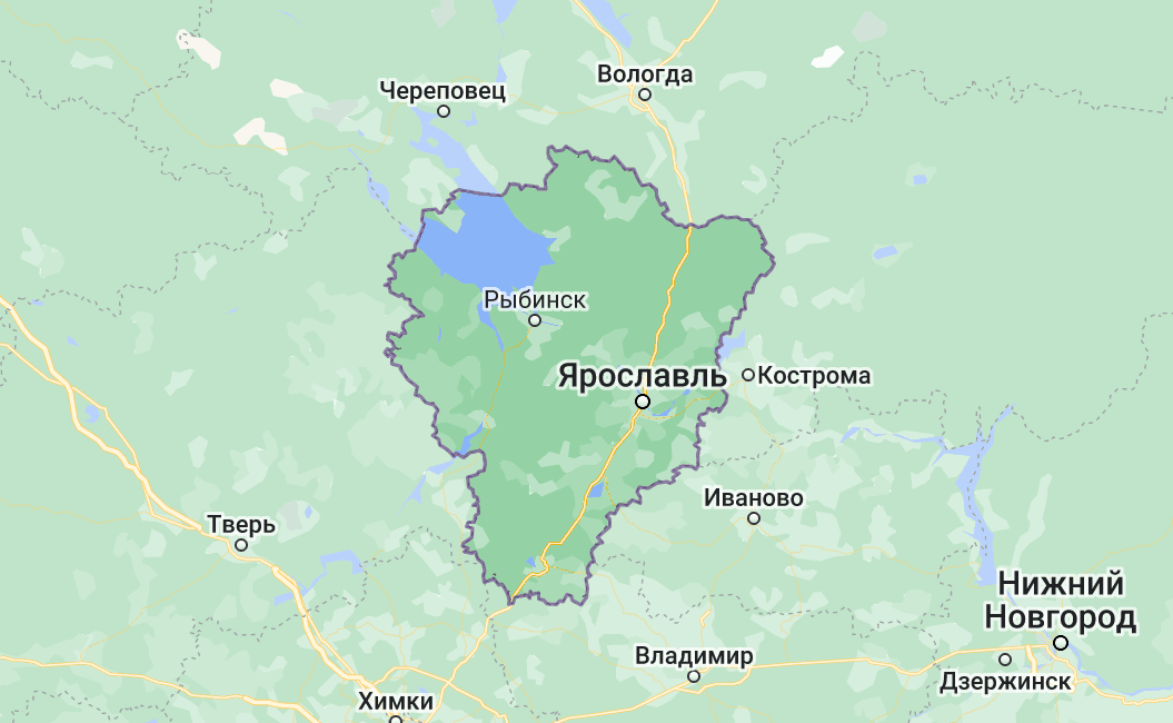 Карта Ярославской области