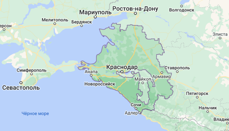 Карта Краснодарского края