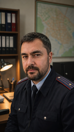 Портрет сотрудника полиции в кабинете