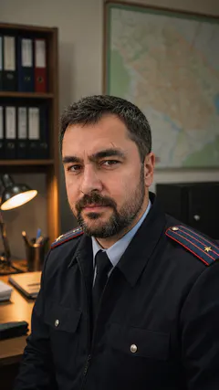 Портрет сотрудника полиции в кабинете
