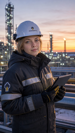 Нефтяник в промышленной зоне