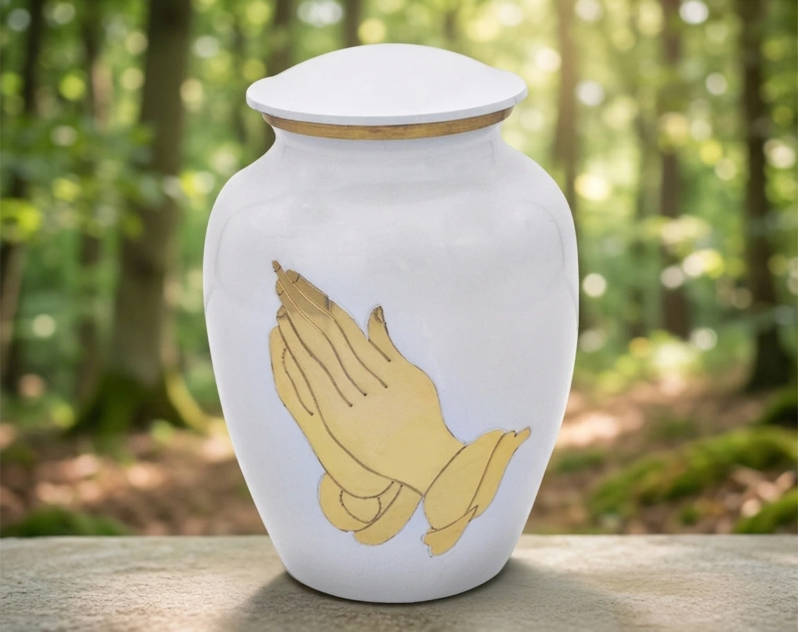 Angel’s Hand Metal Urn