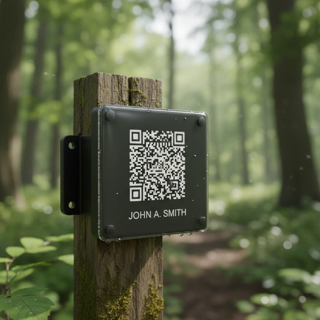 QR Code Memorial Plaque