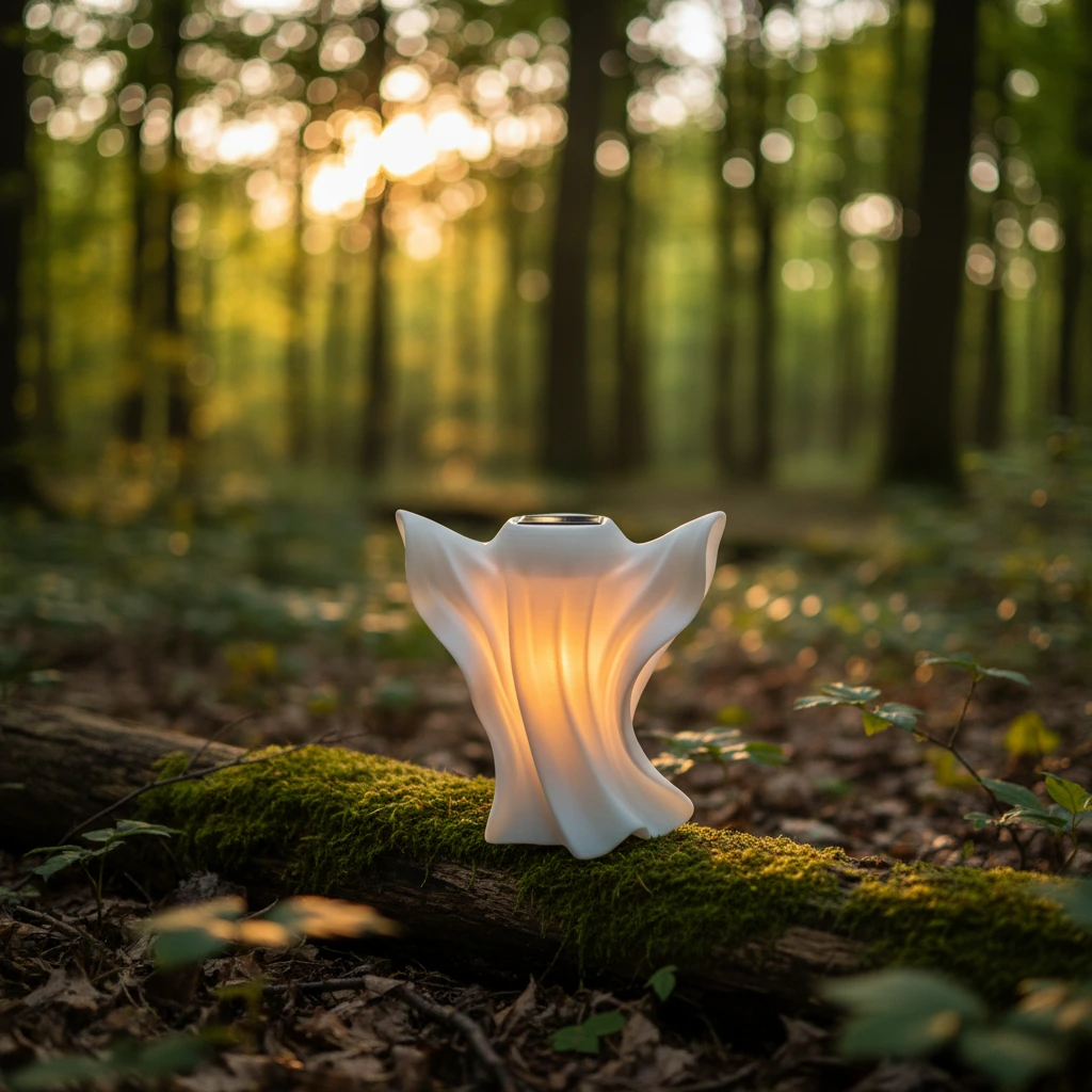 Solar Memorial Light with Custom Shroud