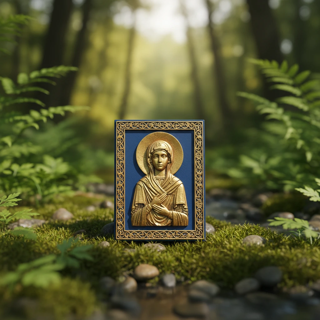 Personalized 3D Relief Saint Icon
