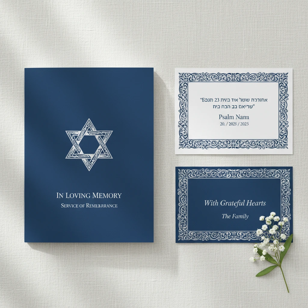 Jewish Funeral and Shiva Stationery Bundle