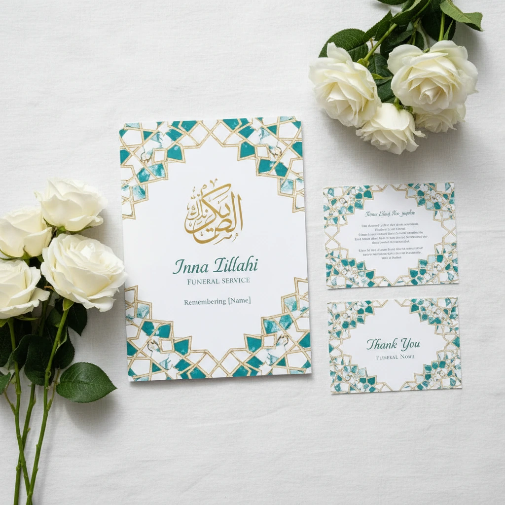 Muslim Sunni Funeral Stationery Bundle