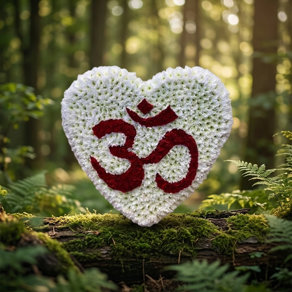 Om Heart Flower