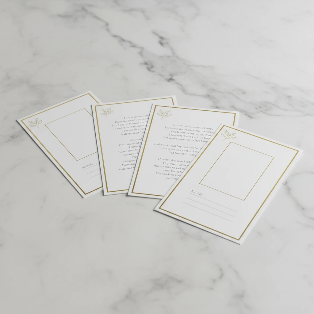 Minimal Memorial Prayer Card Template - Canva Editable PDF