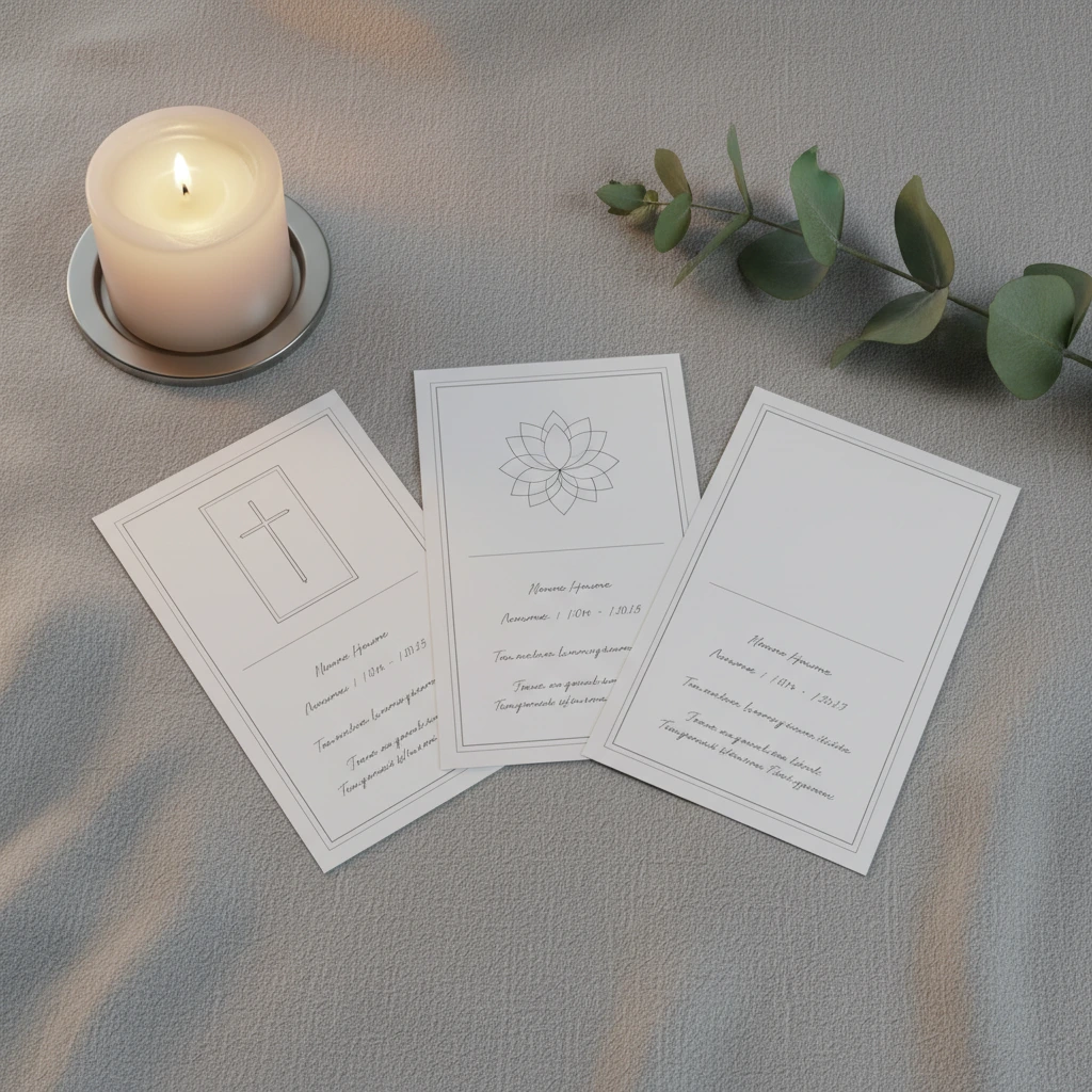 Multi-Faith Memorial Prayer Card Template - All Religions