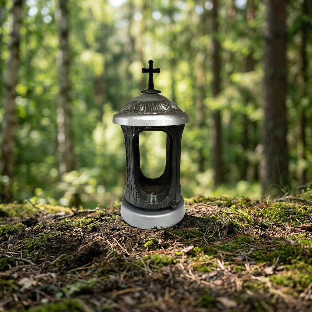 Silver Cemetery Lantern