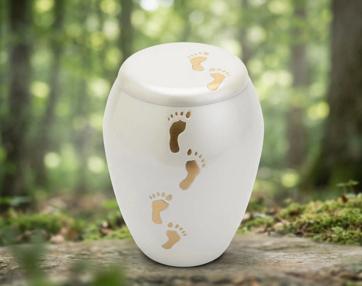 Small Steps Metal Urn