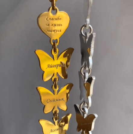Браслет в з позолото Бабочки Браслеты с фигурками детей или же другие силуэты – самый достойный подарок