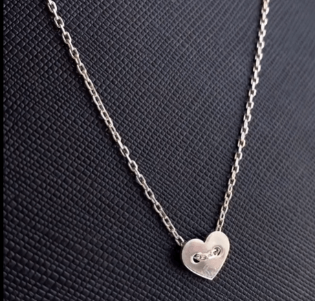 Сердечко пуговка кулон элегантное, изящное