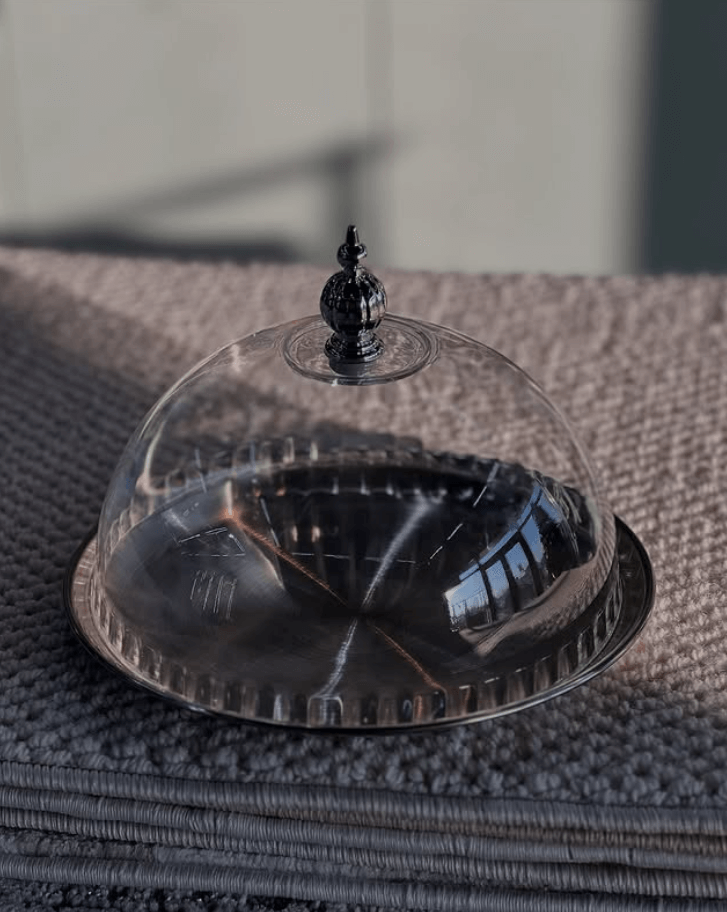 Хлебница с металлическим поддоном и акриловой крышкой 23 см