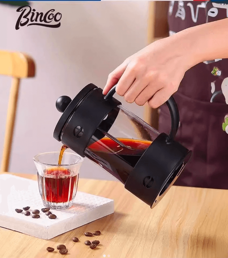 Кофейный френч-пресс в черном цвете 1000мл