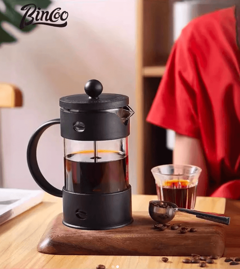 Кофейный френч-пресс в черном цвете 350мл