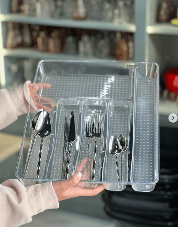 Органайзер для столовых приборов 31х38х5 прозрачный