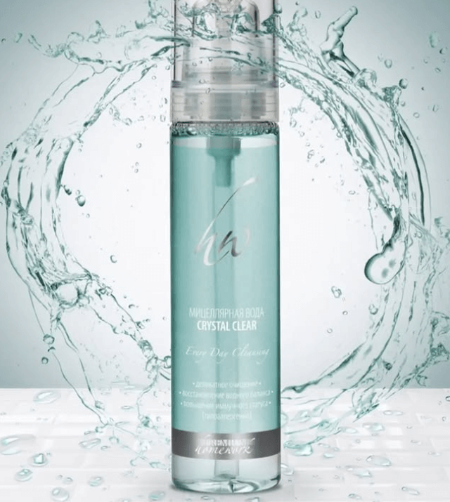 Мицеллярная вода «Crystal Clear» Применяется с целью деликатного очищения кожи любого типа.