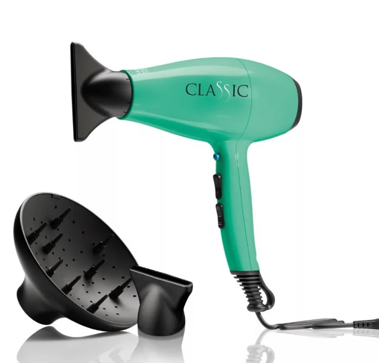 Электрофен для волос GA.MA CLASSIC (изумрудный) Легкий, бесшумный фен для волос, который обеспечит скоростную