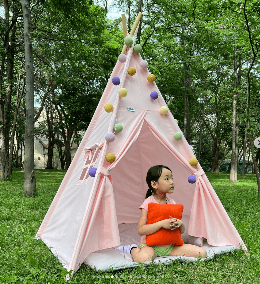 Вигвам для детских игр цвет бледно-персиковый