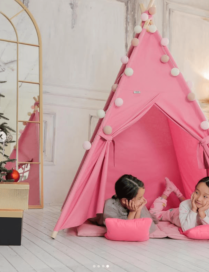 Вигвам для детских игр цвет розовый