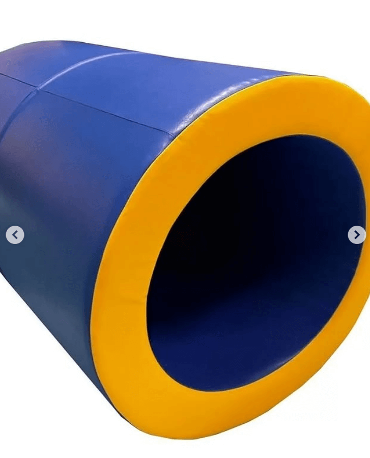 Бочка мягкая для детских игр цвет синий\желтый