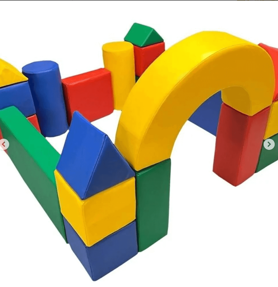 Детский мягкий модуль конструктор «Дружок» красный\желтый\зеленый\синий