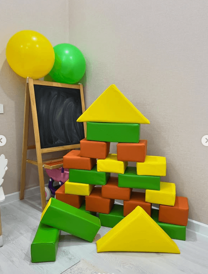 Конструкторы из эко-кожи 22 деталей желтый\оранжевый\зеленый