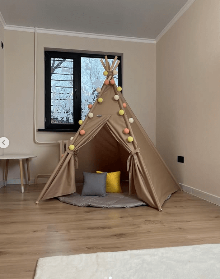 Вигвам для детских игр цвет темно-бежевый