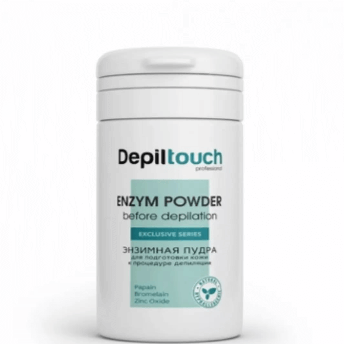 Энзимная пудра от Depiltouch предназначена для деликатного удаления ороговевших клеток эпидермиса.