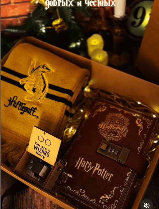 Подарочный бокс Гарри Поттер с гербом Пуффендуя