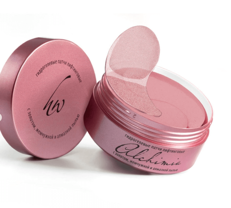 Гидрогелевые патчи «Alchimia» пропитаны  эссенцией, в составе которой экстракты морских водорослей, эвкалипта, чайного дерева, граната