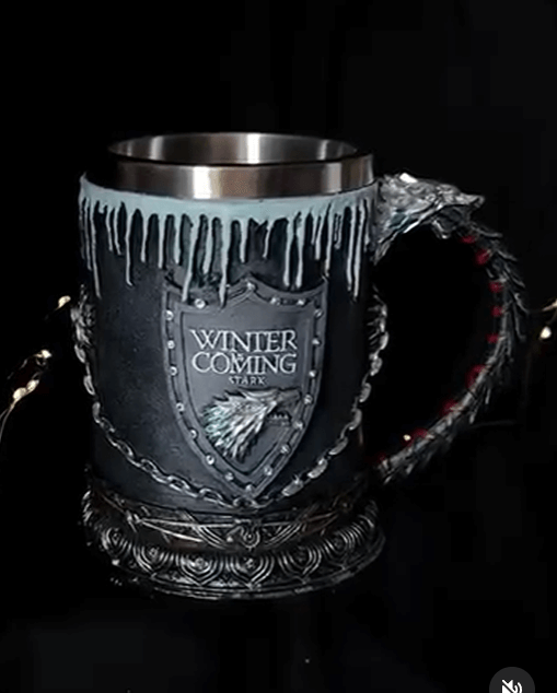 Кружка с надписью "Зима близко" цитата из Игры Престолов