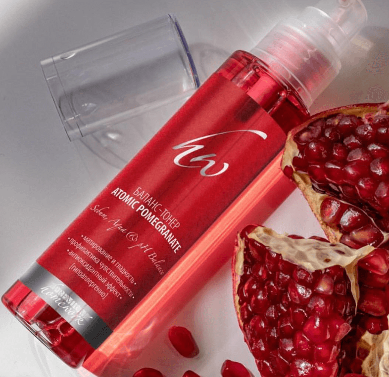 Средство на основе сока граната для заботы о чувствительной коже лица жирного типа.