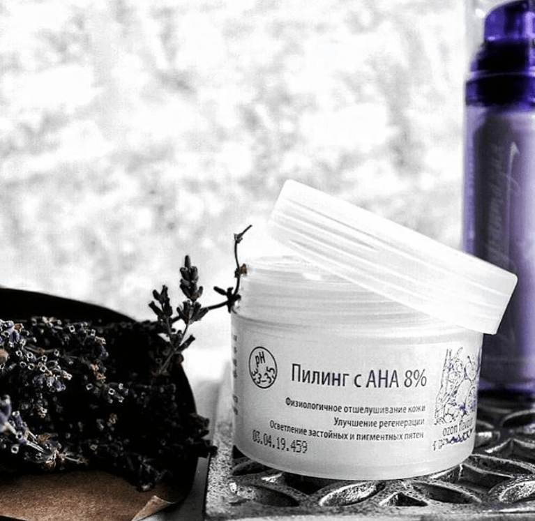 Препарат в виде геля для проведения в домашних условиях химического пилинга фруктовыми кислотами невысокой концентрации