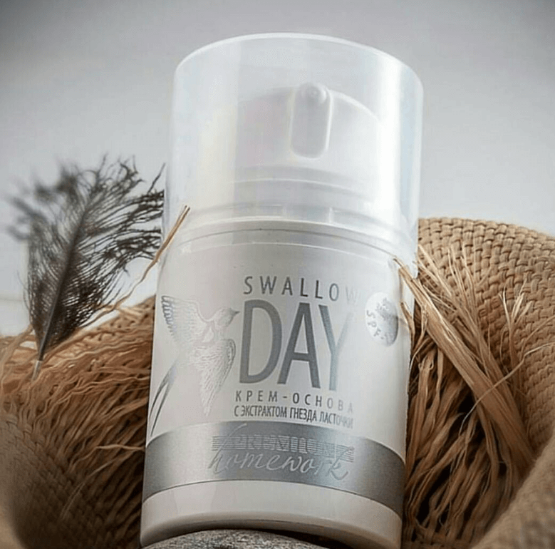 Крем-основа с экстрактом гнезда ласточки «Swallow Day»  Тип кожи: сухая увядающая