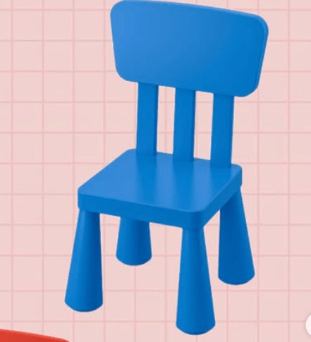 Детский квадратный стул из серии МАММУТ синий