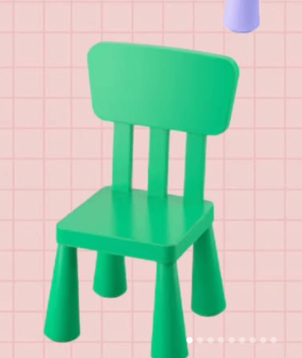 Детский квадратный стул из серии МАММУТ зеленый