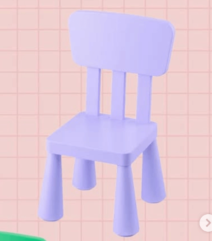 Детский квадратный стул из серии МАММУТ сиреневый