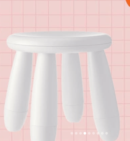 Детский табурет из серии МАММУТ белый