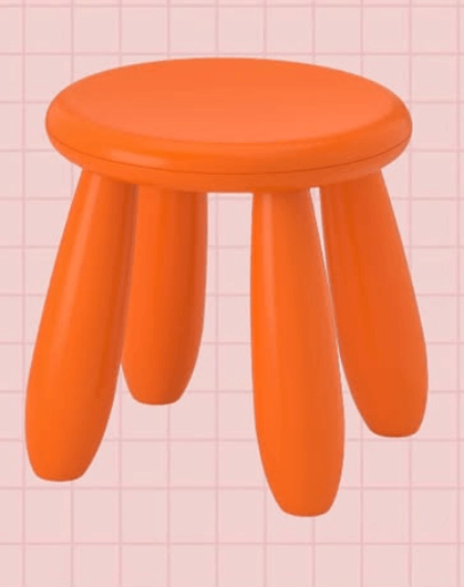 Детский табурет из серии МАММУТ оранжевый