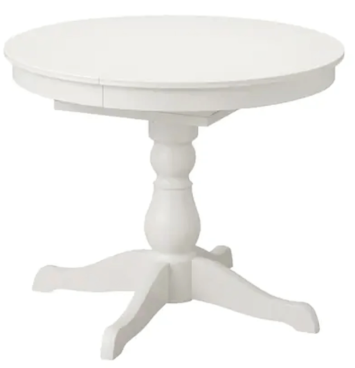 Раздвижной стол ИНГАТОРП белый 110/155 см