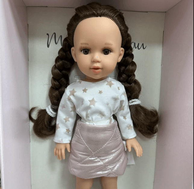 Кукла с косичками  Производство кукол осуществляется только в Испании  Размер: 40 см.