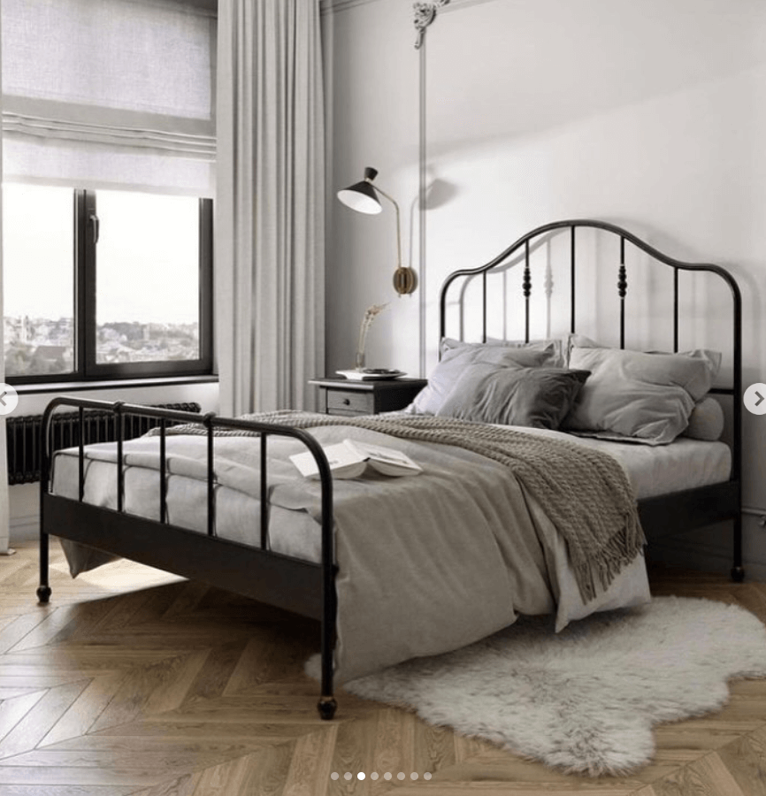 Каркас кровати САГСТУА цвет черный 140см*200см