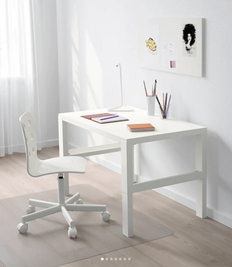 Письменный стол Поль белый с тремя уровнями высоты